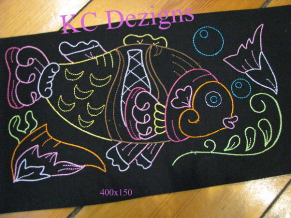 Colourline Fish 07: A Craft Fair-Ready Embroidery Design