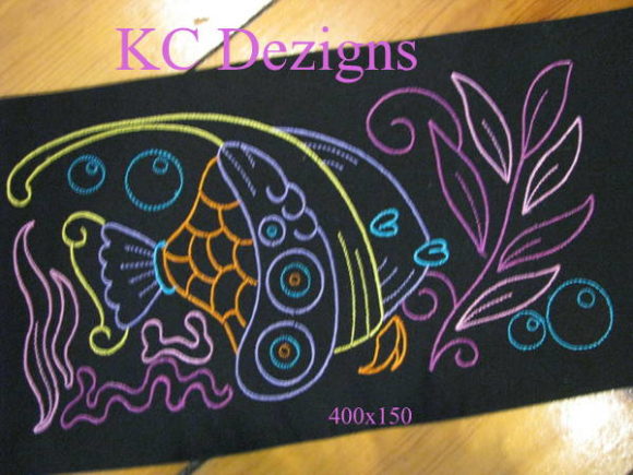 Colourline Fish 09: A Charming Embroidery Design for Meaningful Gifts