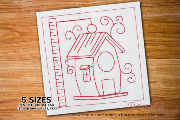 Handmade Birdhouse Lineart