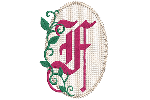 Olde English Monogram Letter F