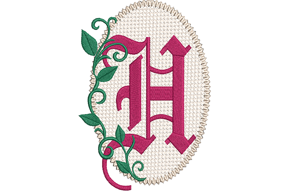 Olde English Monogram Letter H