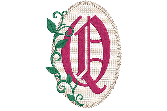 Olde English Monogram Letter Q