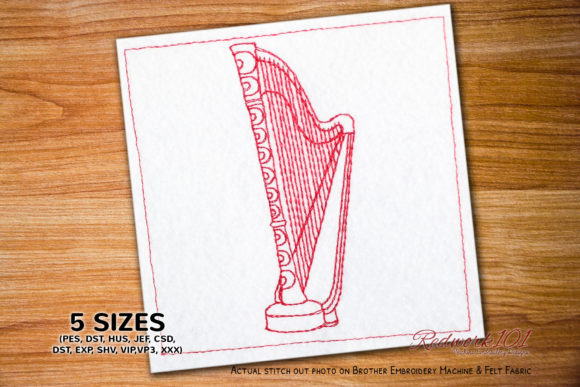 Pedal Harps: Elegant Seasonal Embroidery for Holiday Gifting